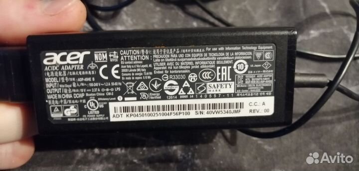 Блок питания для ноутбука acer