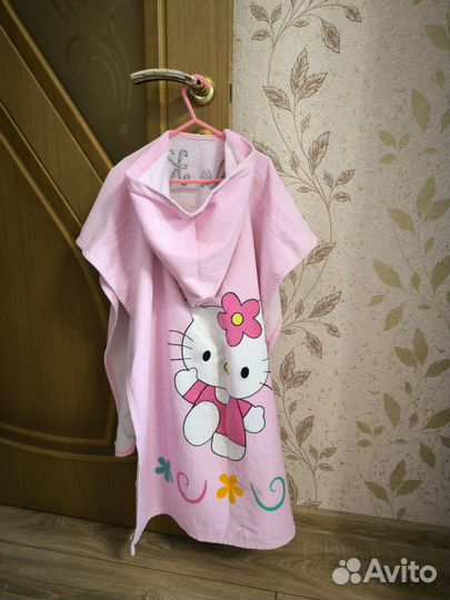 Полотенце панчо для девочки