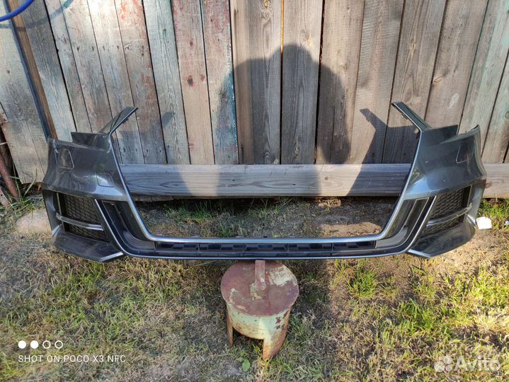 Бампер S-line Audi A3 8v рестайлинг