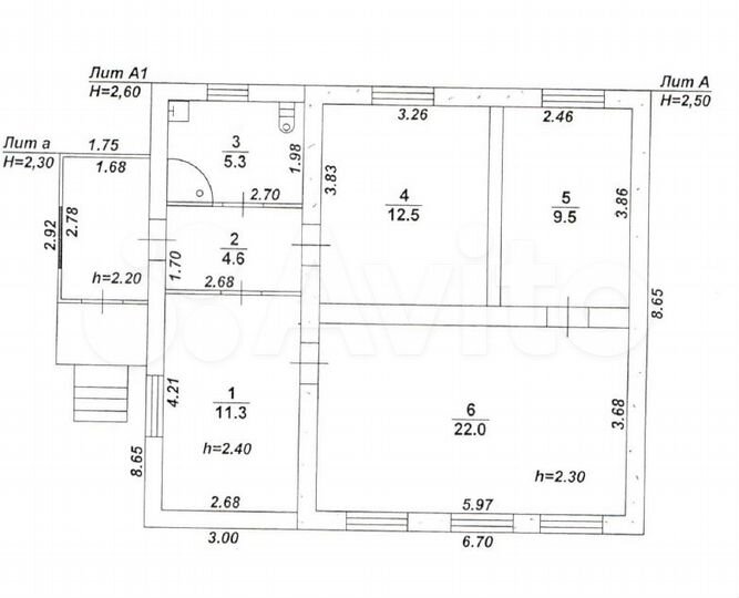 Дом 65,2 м² на участке 32,9 сот.