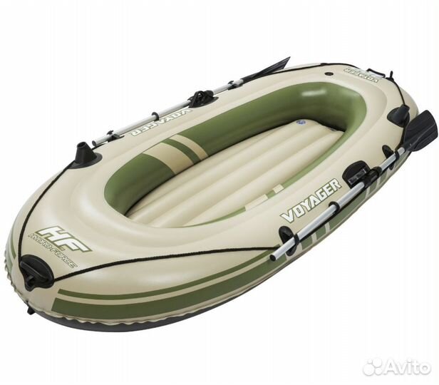 Надувная лодка двухместная с вёслами