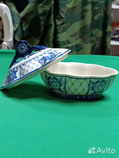 Масленка сахарница Гжель