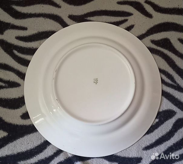Блюдо большое фаянс Зик Конаково СССР