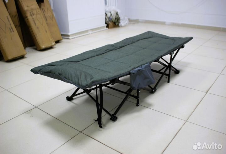 Раскладушка с матрасом туристическая до 130 кг