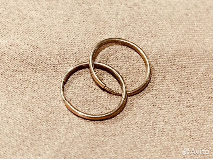 Золотые серьги кольца 585 проба