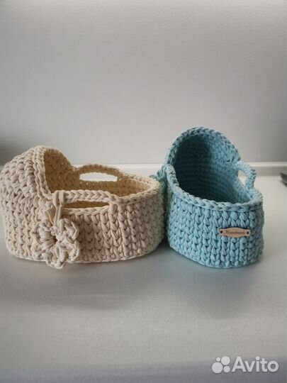 Люлька из трикотажной пряжи для куклы