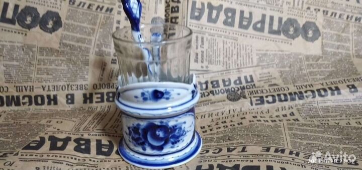 Подстаканник гжель фарфор