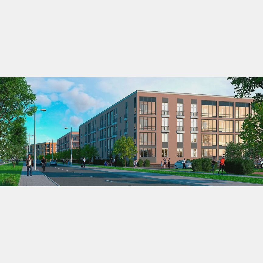 1-к. квартира, 43,9 м², 1/4 эт.