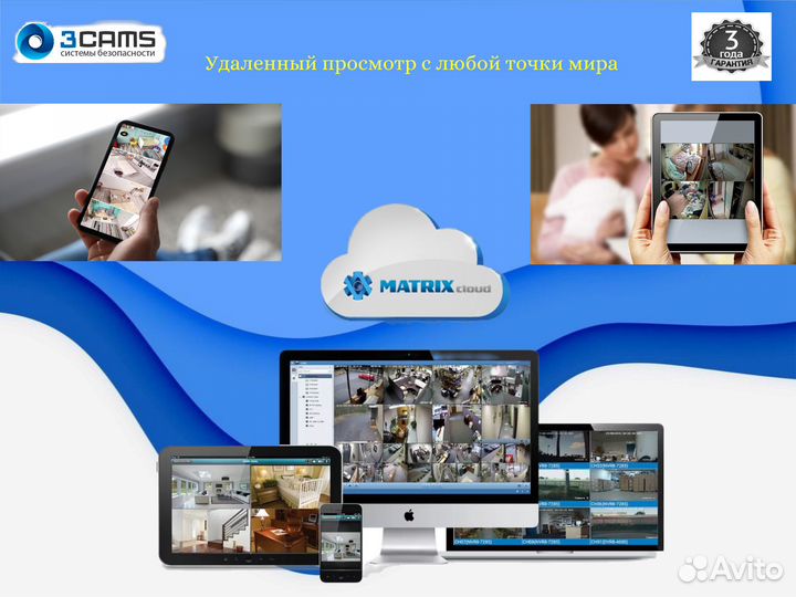 Видеонаблюдение 7 камер