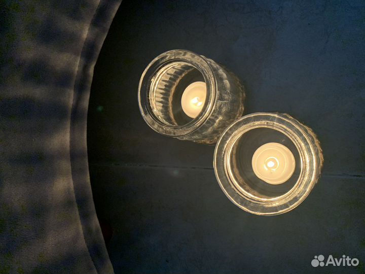 Подсвечники стекло 2 штуки