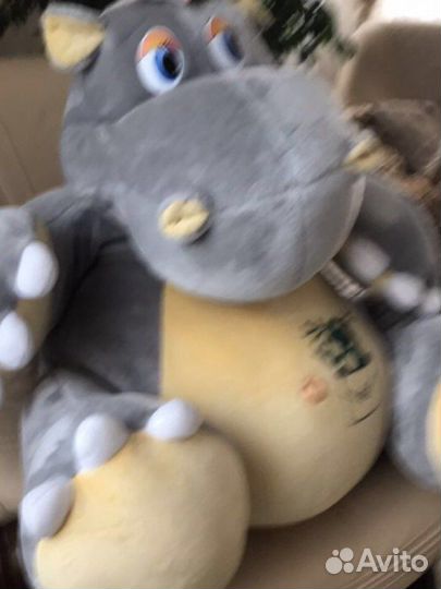 Игрушка мягкая бегемот новая