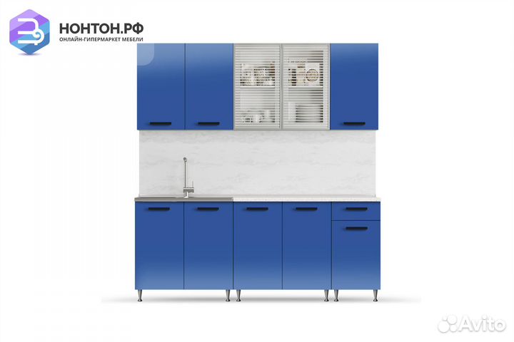 Кухня Рио-1 2.0м синий