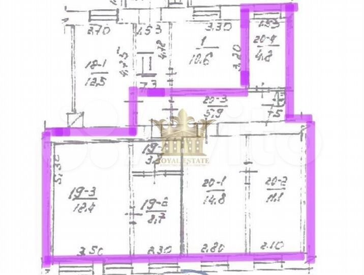 4-к. квартира, 83 м², 1/1 эт.