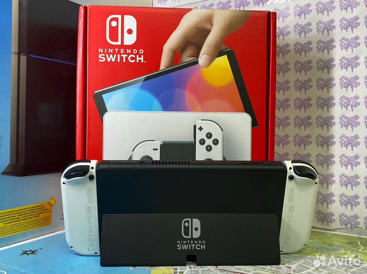 Прошитый Nintendo Switch Oled 300GB + Игры