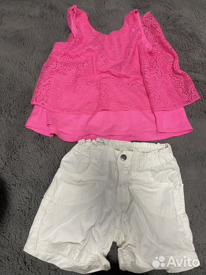 Шорты и блузка h m для девочки