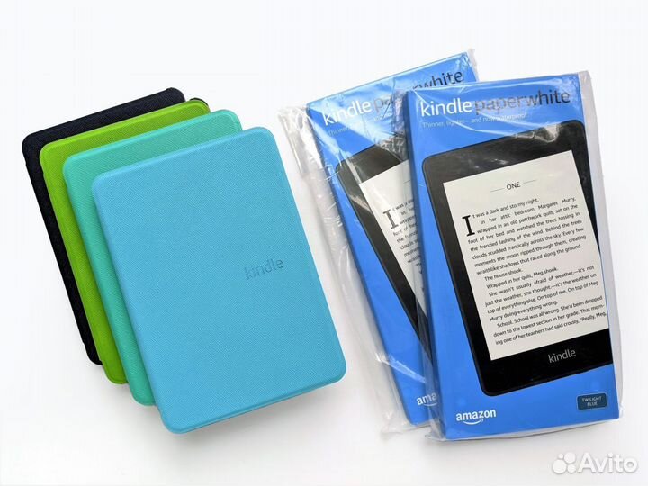 Новая Kindle Paperwhite 4 2018 32GB Blue + чехол