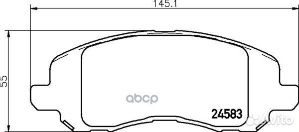 Колодки тормозные дисковые перед NP6144 NIS