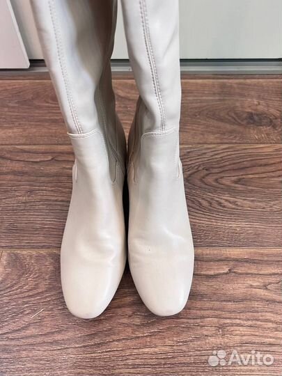 Ботфорты белые 38