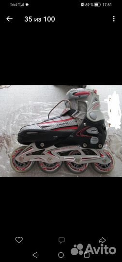 Роликовые коньки раздвижные X- Match, р.37-40