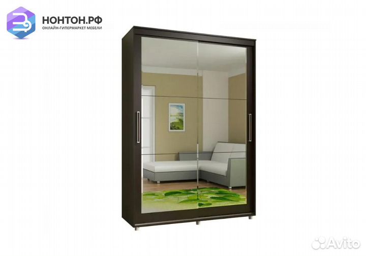 Шкаф-купе Комфорт-12 Прайм с прямоугольными зеркал