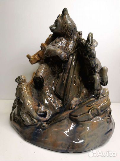 Скульптура авторская квартет Старая Гжель Керамика