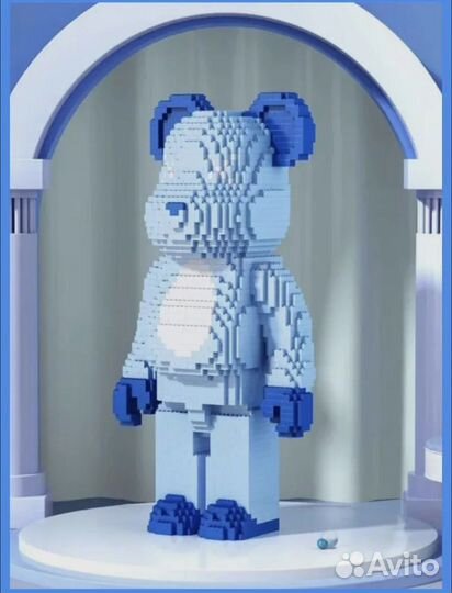Конструктор набор Brick Bear из блоков Мишка синий
