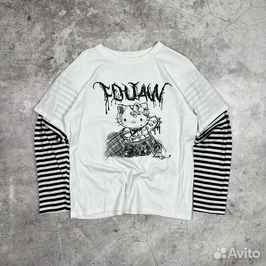 Лонгслив Fouaw Vintage Y2K Кофта (Реп Готика)