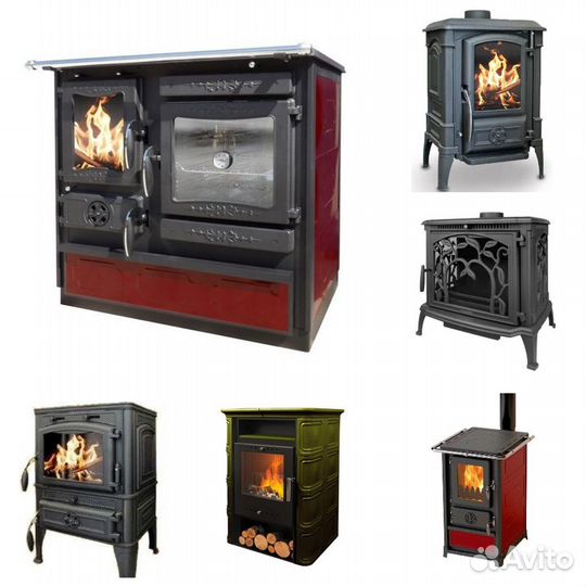 Печи камины для дома, чугунное печное литьё