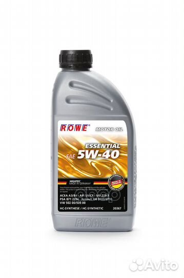 Масло Rowe 5/40 Essential A3/B4,SN/CF,MB 229.3