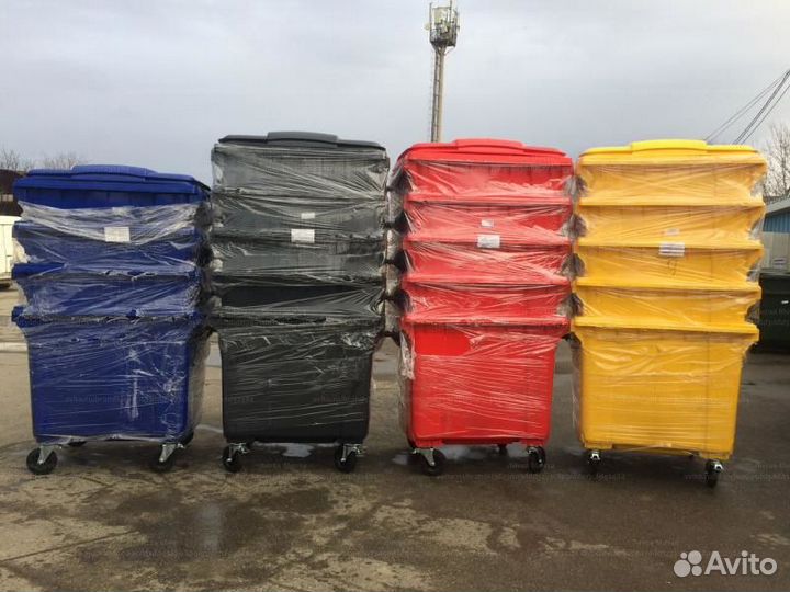 Мусорный Пластиковый Евроконтейнер 1100л C2121