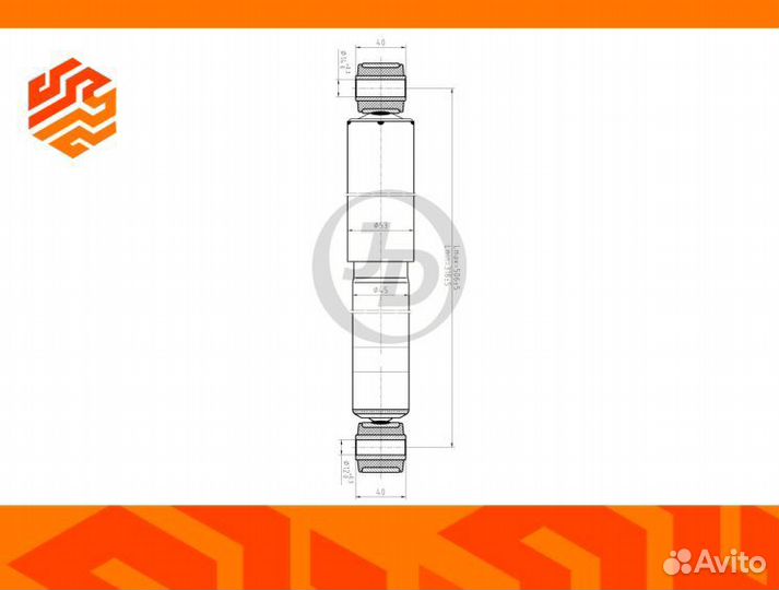 Амортизатор подвески JD JAA0497 передний