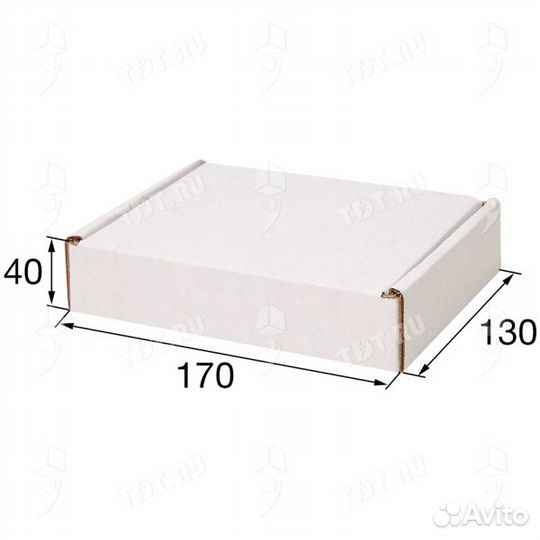Короб №64, беленый, 170*130*40 мм
