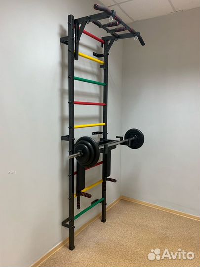 Шведская стенка со штангой