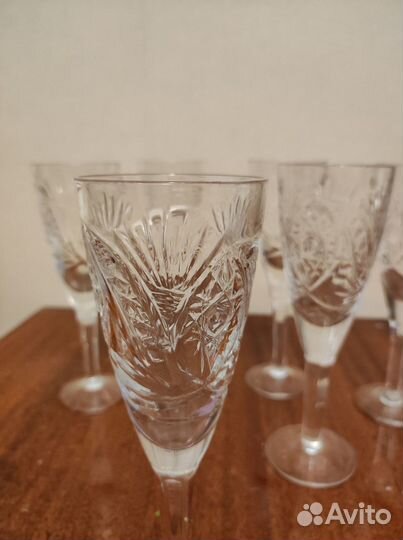 Хрустальные бокалы для шампанского СССР