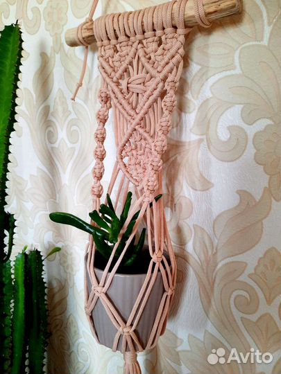 Кашпо подвесное макраме