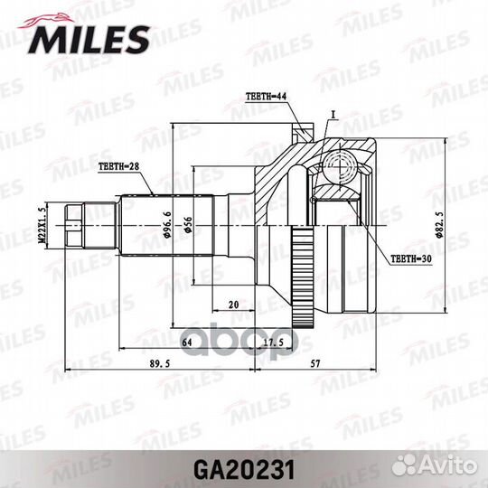 ШРУС mazda 626 2.0 97-02 нар. (ABS) mazda