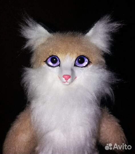 Игрушка ручной работы Лисенок бежевый