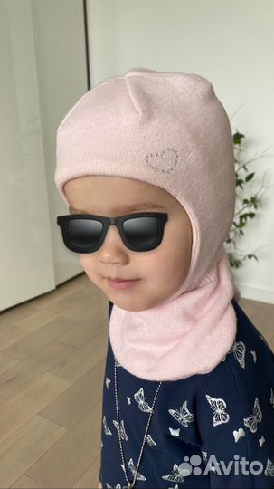 Шапка шлем балаклава на девочку 2-3 года