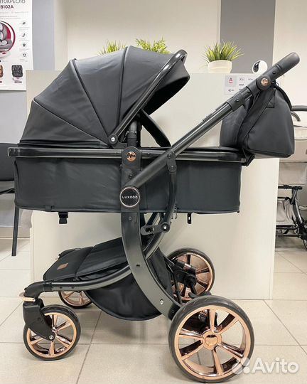 Коляска-трансформер Dalux экокожа черный