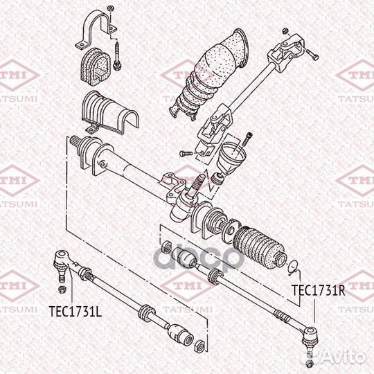 Наконечник рулевой тяги R TEC1731R tatsumi