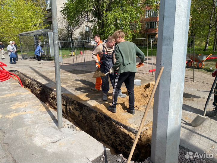 Услуги подсобных рабочих, землекопов, разнорабочих