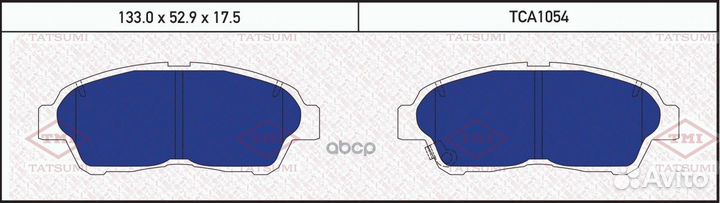 Колодки тормозные дисковые передние TCA1054 TAT