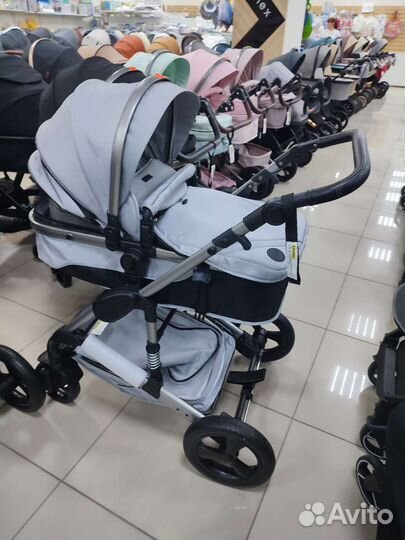 Коляска 2в1. Люкс мом, 558. Серый