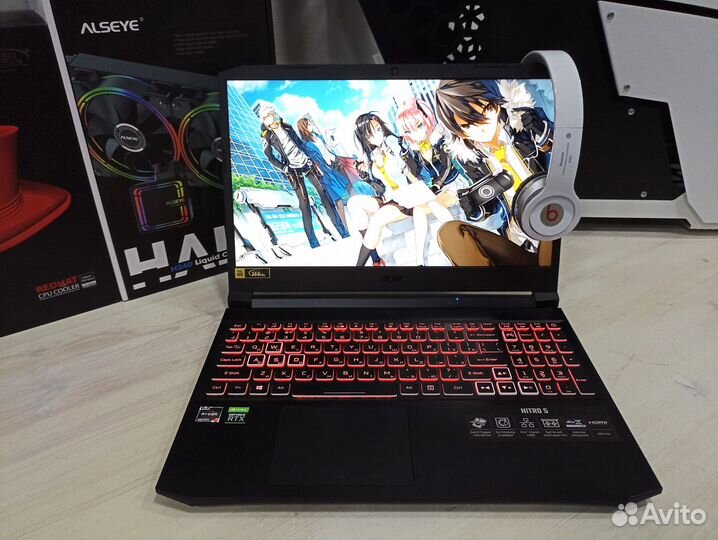 Игровой мощный ноутбук Acer Ryzen 7 5800H/RTX/144H