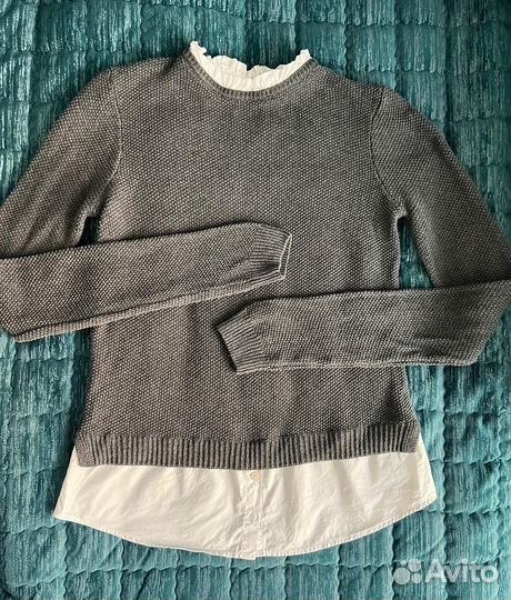 Р.42 кофта с рубашкой (имитация)