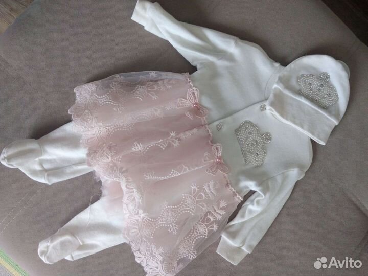 Нарядное боди для девочки 52-56