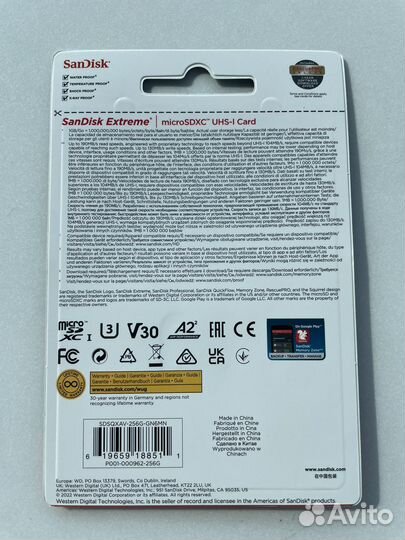 Карта памяти Sandisk Extreme 64/128/256/512 gb