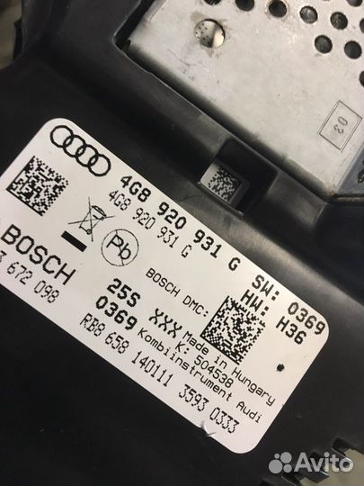 Audi a7 c7 щиток поиборов