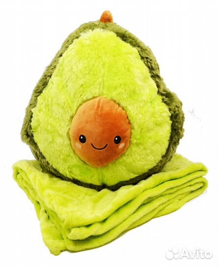 Авокадо с пледом мягкая игрушка
