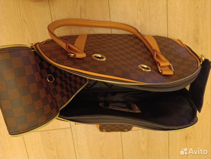 Сумка переноска для маленьких собак эко кожа